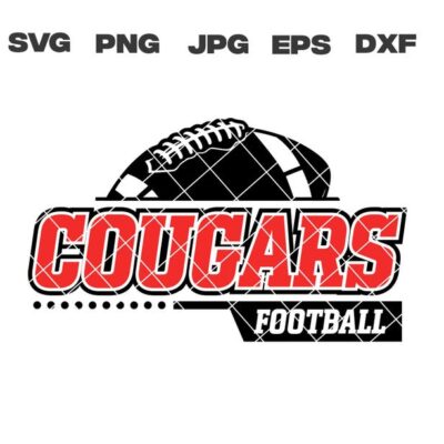 10001 Cougars SVG Cougars Football SVG Football Team svg png jpg dxf eps Cricut Files Digital Download Silhouette Instant Download