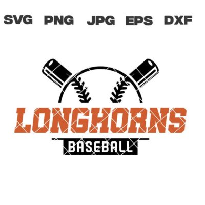 10056 Longhorns SVG Longhorns Baseball SVG Baseball Team svg png jpg dxf eps Cricut Files Digital Download Silhouette Instant Download