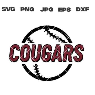 10081 Cougars SVG Cougars Baseball SVG Baseball Team SVG Cricut Files Digital Download T Shirt Design Silhouette Files Instant Download