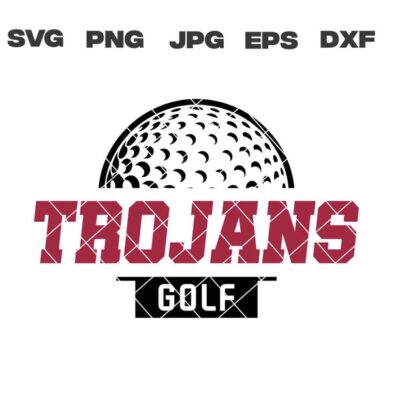 10098 Trojans SVG Trojans Golf SVG Golf svg png jpg dxf eps Cricut Files Digital Clip Art Sublimation Vector Instant Download