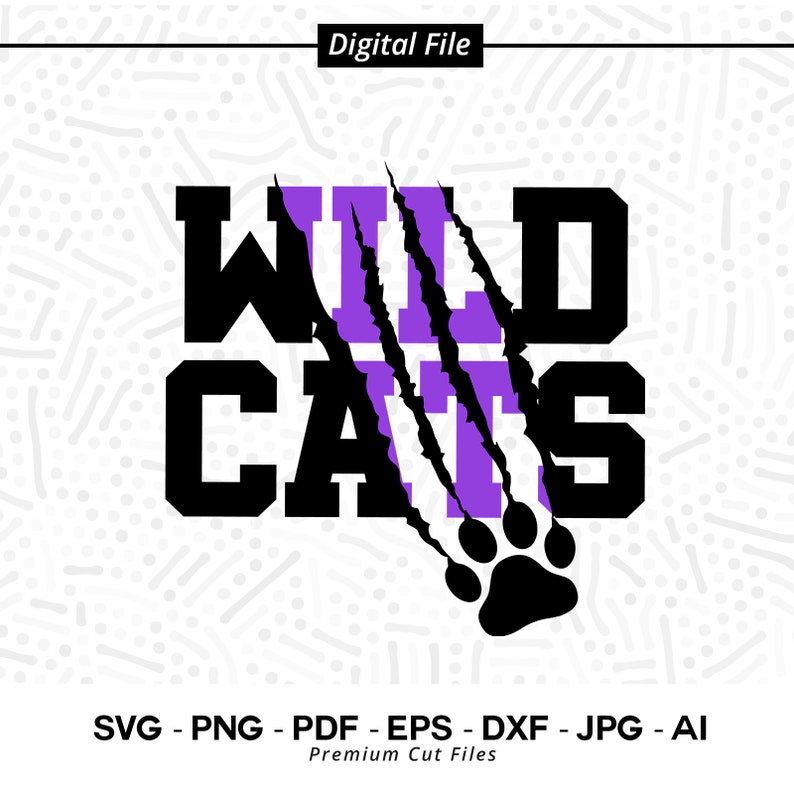 101 Wildcats Paw SVG PNG Wildcats Svg Wildcat Svg Paw Claw Svg Wildcats Cheer svg Wildcats Vibes svg School Spirit svg Wildcats Sport svg