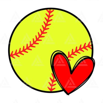 1011 Softball Heart Svg Red Stitch Svg Softball T shirt Cheer Mom Svg Game Day Vibes Svg Cut File Cricut Silhouette Png Pdf Vector