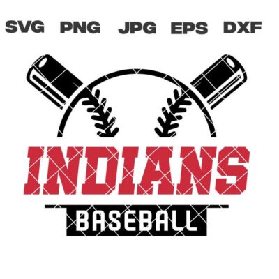 10122 Indians SVG Indians Baseball SVG Baseball Team svg png jpg dxf eps Cricut Files Digital Download Silhouette Instant Download