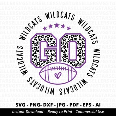 1014 Go Wildcats Football SVG PNG Wildcats svg Leopard Go Wildcats svg Wildcats Mascot svg Wildcats Shirt svg Wildcats Football svg Wildcats PNG