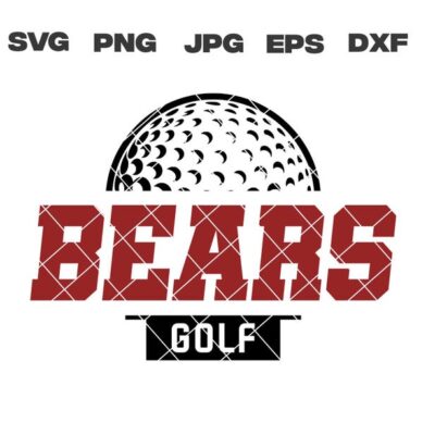 10151 Bears SVG Bears Golf SVG Golf svg png jpg dxf eps Cricut Files Digital Clip Art Sublimation Vector Instant Download