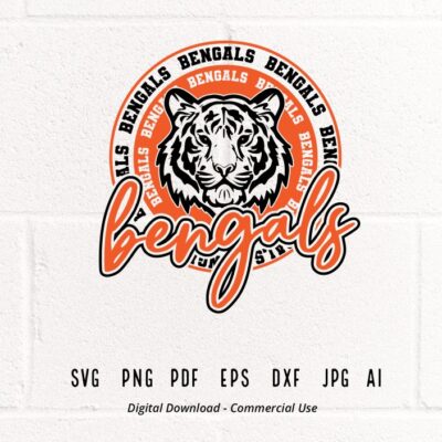 1016 Bengals SVG PNG Bengals Face svg Bengals Mascot svg Bengals Cheer Bengals Vibes School Spirit svg Bengals Sport svg Bengals Pride svg