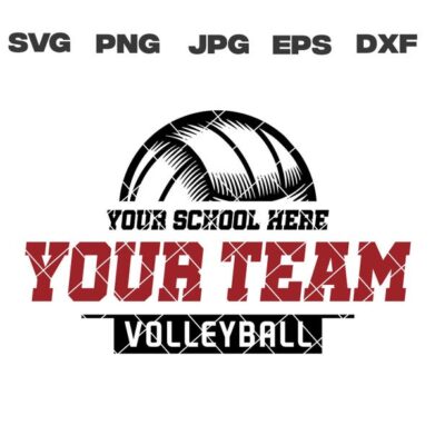 10170 Personalized Volleyball SVG Volleyball svg Volleyball Custom Team Mascot Designs svg png jpg eps dxf for Cricut Sublimation