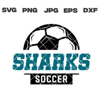 10186 Sharks SVG Sharks Soccer SVG Soccer svg png jpg dxf eps Cricut Files Digital Download Clip Art Instant Download