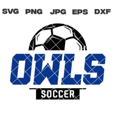 10195 Owls SVG Owls Soccer SVG Soccer svg png jpg dxf eps Cricut Files Digital Download Clip Art Instant Download