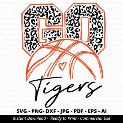 102 Go Tigers Basketball SVG Tigers svg Go Leopard Tigers svg Tigers Mascot svg Tigers Mom svg Tigers Pride svg Tigers Cheer svg Cricut svg