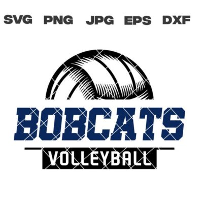 10201 Volleyball svg Bobcats Volleyball svg Volleyball Team svg png jpg dxf eps Cricut Files Digital Silhouette Instant Download