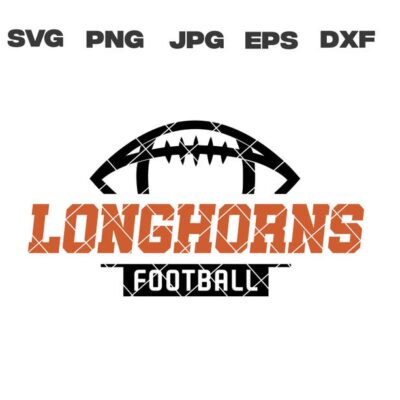 10203 Longhorns SVG Longhorns Football SVG Football Team svg png jpg dxf eps Cricut Files Digital Download Silhouette Instant Download