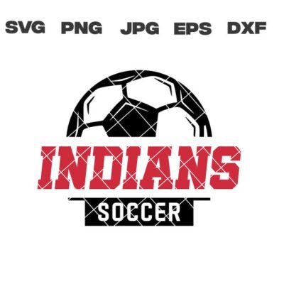 10209 Indians SVG Indians Soccer SVG Soccer svg png jpg dxf eps Cricut Files Digital Download Clip Art Instant Download