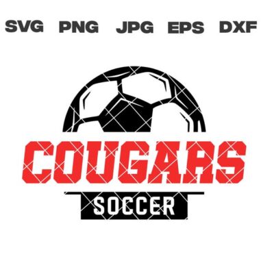 10217 Cougars SVG Cougars Soccer SVG Soccer svg png jpg dxf eps Cricut Files Digital Download Clip Art Instant Download