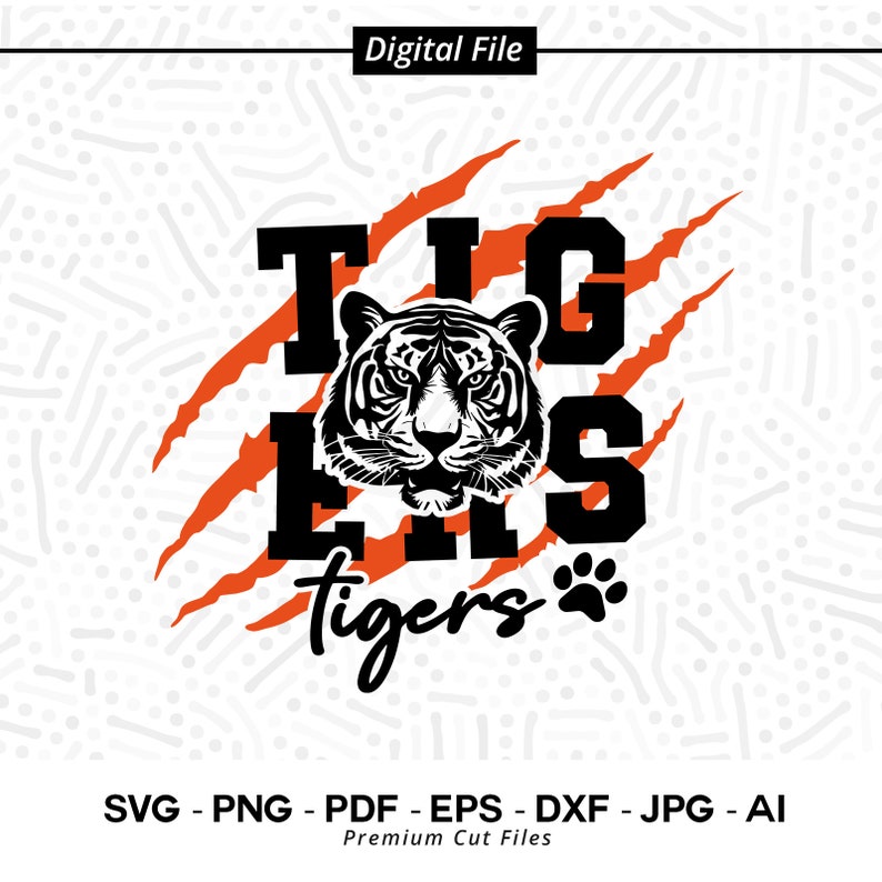 1022 Tigers SVG PNG Tigers Face svg Tigers Claw svg Tigers Paw Svg Tigers Mascot svg Tigers Cheer svg Tigers Vibes svg School Spirit svg