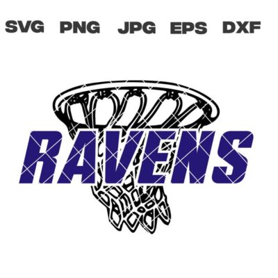 10234 Ravens SVG Ravens Basketball SVG Basketball Team SVG Cricut Files Digital Download T Shirt Design Silhouette Files Instant Download