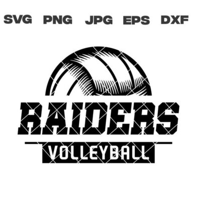 10239 Raiders SVG Raiders Volleyball SVG Volleyball svg png jpg dxf eps Cricut Files Digital Download Silhouette Instant Download