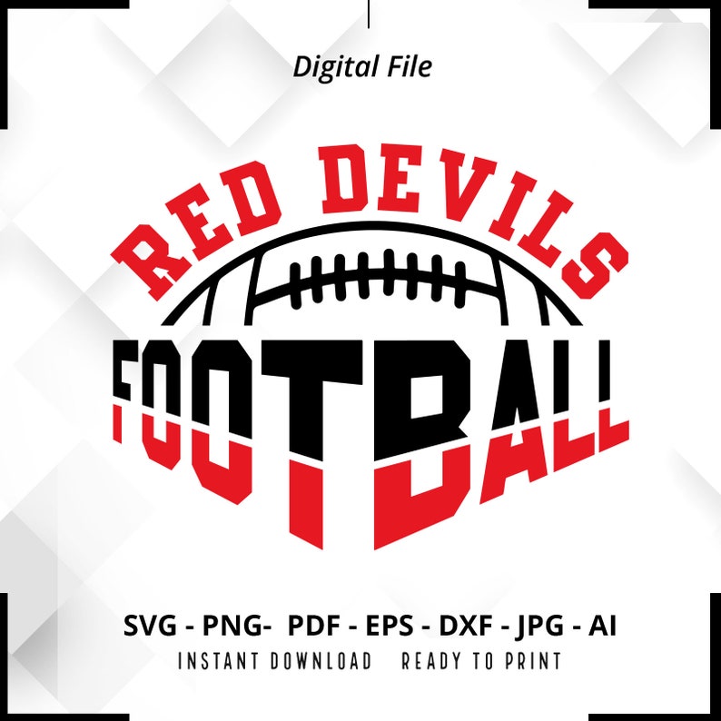 1024 Red Devils Football SVG PNG Red Devils svg Football svg Red Devils Shirt svg Red Devils Cheer svg Red Devils Mom svg Football Shirt svg