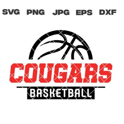 10243 Cougars SVG Cougars Basketball SVG Basketball Team svg png jpg dxf eps Cricut Files Digital Download Silhouette Instant Download