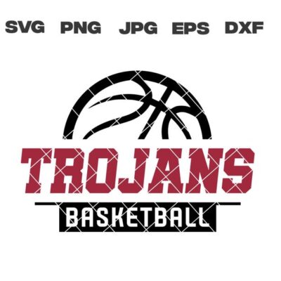 10306 Trojans SVG Trojans Basketball SVG Basketball Team svg png jpg dxf eps Cricut Files Digital Silhouette Instant Download