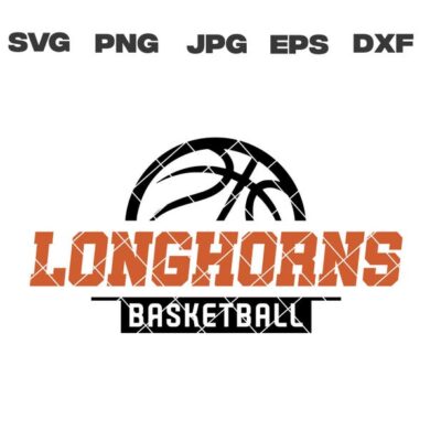 10327 Longhorns SVG Longhorns Basketball SVG Basketball Team svg png jpg dxf eps Cricut Files Digital Silhouette Instant Download