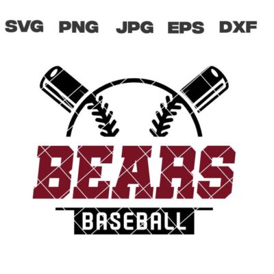 10376 Bears SVG Bears Baseball SVG Baseball Team svg png jpg dxf eps Cricut Files Digital Download Silhouette Instant Download