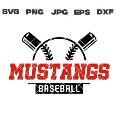 10386 Mustangs SVG Mustangs Baseball SVG Baseball Team svg png jpg dxf eps Cricut Files Digital Download Silhouette Instant Download