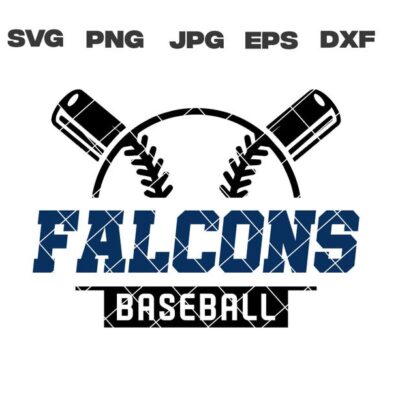 10392 Falcons SVG Falcons Baseball SVG Baseball Team svg png jpg dxf eps Cricut Files Digital Download Silhouette Instant Download