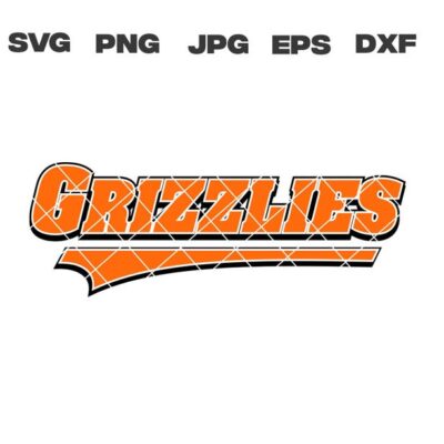 10416 Grizzly svg Grizzlies svg dxf eps png jpg Files for Cricut Sublimation School Spirit Clipart Digital Vector