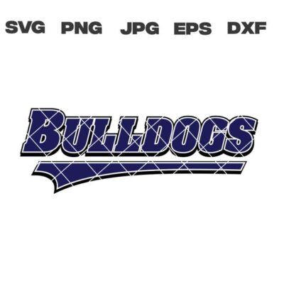 10423 Bulldog svg Bulldogs svg dxf eps png jpg Files for Cricut Sublimation School Spirit Clipart Digital Vector