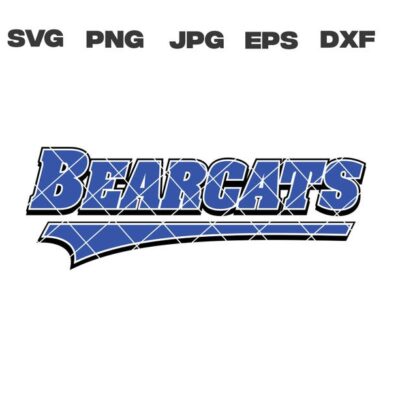 10428 Bearcat svg Bearcats svg dxf eps png jpg Files for Cricut Sublimation School Spirit Clipart Digital Vector