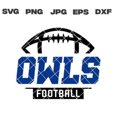 10448 Owls SVG Owls Football SVG Football Team svg png jpg dxf eps Cricut Files Digital Download Silhouette Instant Download