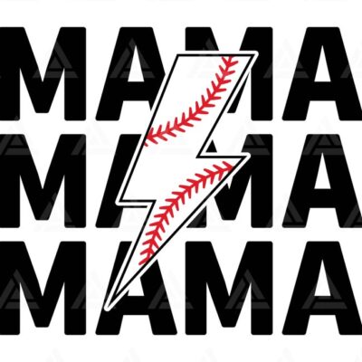 1047 Mama Svg Baseball Lightning Bolt Svg Mama Png Baseball Mom T shirt Design Sports Mama Sublimation Cut File Cricut Png Pdf Vector