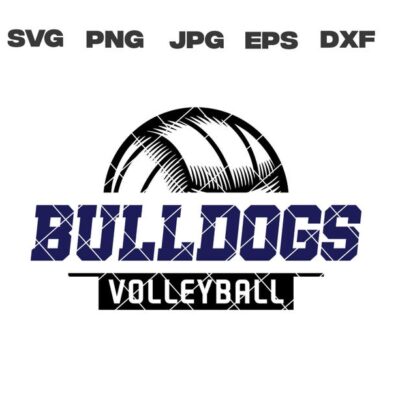 10472 Bulldogs SVG Bulldogs Volleyball SVG Volleyball svg png jpg dxf eps Cricut Files Digital Download Silhouette Instant Download