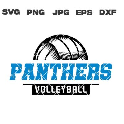 10485 Panthers SVG Panthers Volleyball SVG Volleyball svg png jpg dxf eps Cricut Files Digital Download Silhouette Instant Download