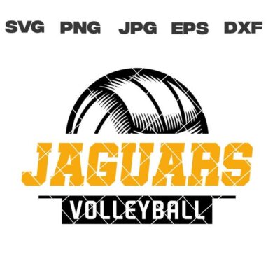 10489 Jaguars SVG Jaguars Volleyball SVG Volleyball svg png jpg dxf eps Cricut Files Digital Download Silhouette Instant Download