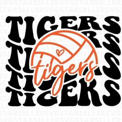 1050 Tigers Volleyball SVG PNG Tigers svg Stacked Tigers svg Tigers Cheer svg Tigers Mascot svg Tigers Mom svg Tigers Shirt svg Volleyball Mom