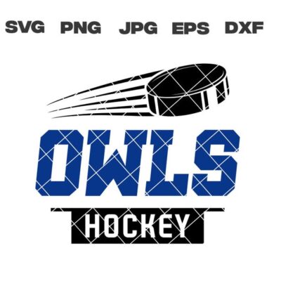 10517 Owls svg Owls Hockey svg Hockey svg png jpg dxf eps Cricut Files Digital Silhouette Instant Download