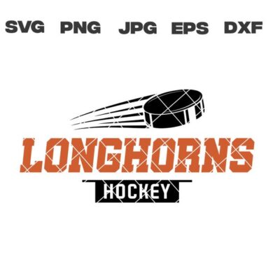 10518 Longhorns svg Longhorns Hockey svg Hockey svg png jpg dxf eps Cricut Files Digital Silhouette Instant Download