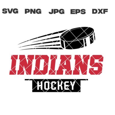 10542 Indians svg Indians Hockey svg Hockey svg png jpg dxf eps Cricut Files Digital Silhouette Instant Download