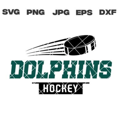 10548 Dolphins svg Dolphins Hockey svg Hockey svg png jpg dxf eps Cricut Files Digital Silhouette Instant Download