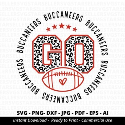 106 Go Buccaneers Football SVG PNG Buccaneers svg Leopard Go Buccaneers svg Buccaneers Mascot svg Buccaneers Shirt svg Buccaneers Football svg