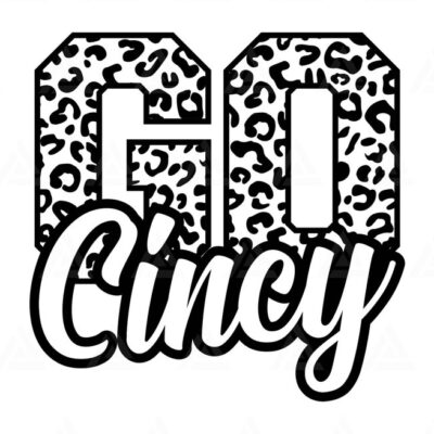 1060 Go Cincy Leopard Svg Run Cincinnati Svg Football Baseball Cheer Mom T Shirt Go Team Cut File Cricut Png Pdf Vector Stencil