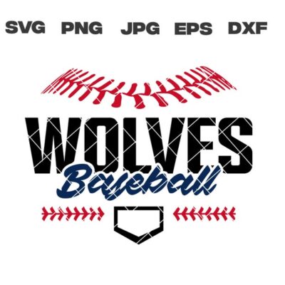 10605 Wolves SVG Wolves Baseball SVG Baseball Team svg png jpg dxf eps Cricut Files Digital Download Silhouette Instant Download