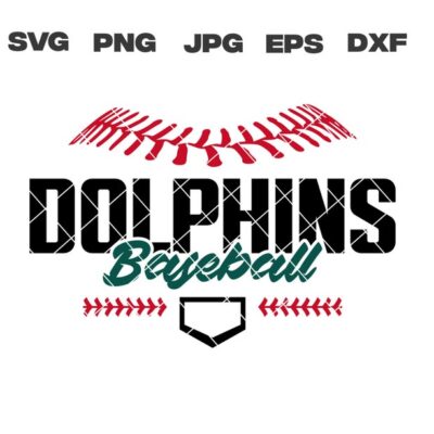 10625 Dolphins SVG Dolphins Baseball SVG Baseball Team svg png jpg dxf eps Cricut Files Digital Download Silhouette Instant Download