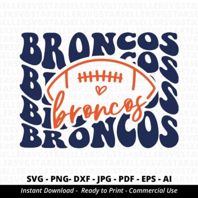 1067 Broncos Football SVG PNG Broncos svg Stacked Broncos svg Broncos Mascot svg Broncos Mom svg Broncos Shirt svg Broncos PNG Football Mom svg