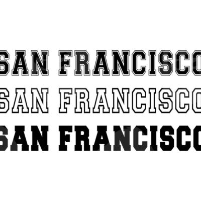 10692 San Francisco Svg San Francisco Png Varsity Font College Font Text America State Vector Cut file Cricut Silhouette Sticker