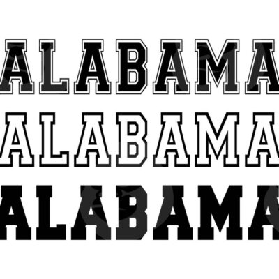 10703 Alabama Svg Alabama Png Varsity Font Svg College Font Text America State United States Vector Cut file Cricut Silhouette