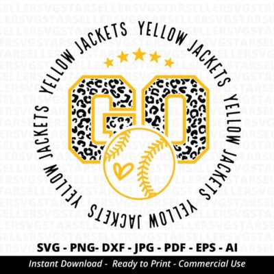 1072 Yellow Jackets Baseball SVG PNG Yellow Jackets svg Yellow Jackets Shirt svg Yellow Jackets Cheer svg Yellow Jackets Mascot svg Baseball Mama