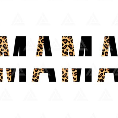 1075 Leopard Mama Monogram Svg Cheetah Mama Svg Mom Life Mama Png Mama Shirt Mothers Day Cut File Cricut Png Pdf Vector Vinyl Sticker